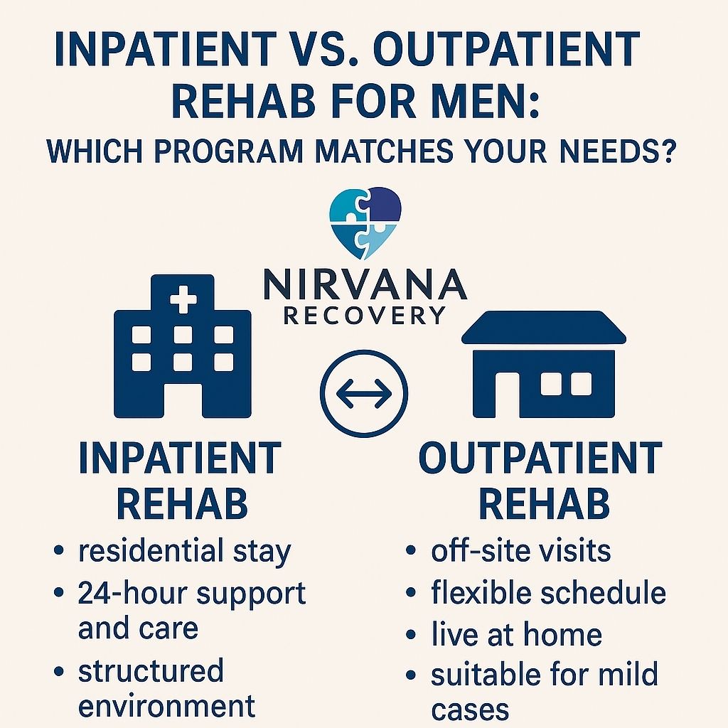 Inpatient vs Outpatient Rehab for Men Which Program Matches Your Needs