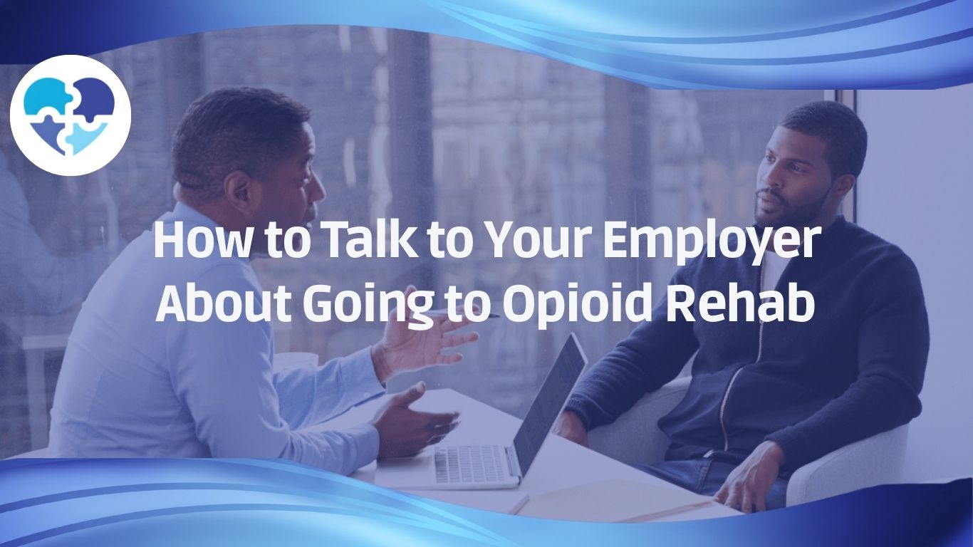 Employee discusses opioid rehab with employer, showing how open communication protects jobs and supports recovery.