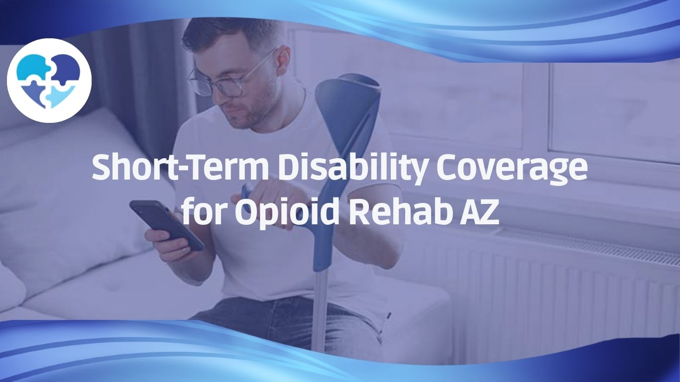 Man using phone, symbolizing how short-term disability coverage supports income during opioid rehab recovery in Arizona.