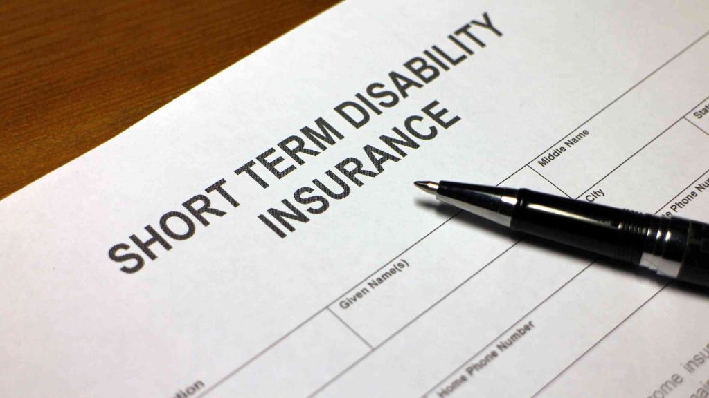 Short-term disability insurance form, reflecting income protection for those in opioid rehab programs in Arizona.