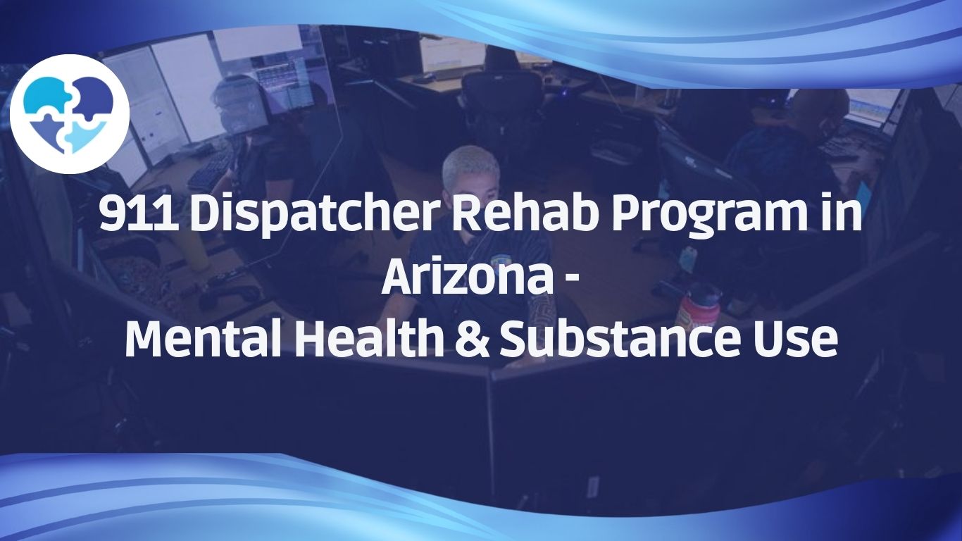 911 dispatchers working in a high-stress emergency call center, representing the need for mental health and substance use rehab programs in Arizona.